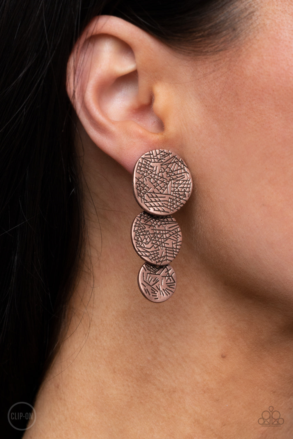 Ancient Antiquity - Copper Paparazzi Earrings