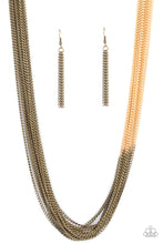 Load image into Gallery viewer, Metallic Merger - Brass Necklace- Paparazzi
