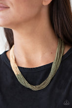 Load image into Gallery viewer, Metallic Merger - Brass Necklace- Paparazzi
