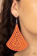 Load image into Gallery viewer, FAN to FAN - Orange - Paparazzi  Earrings
