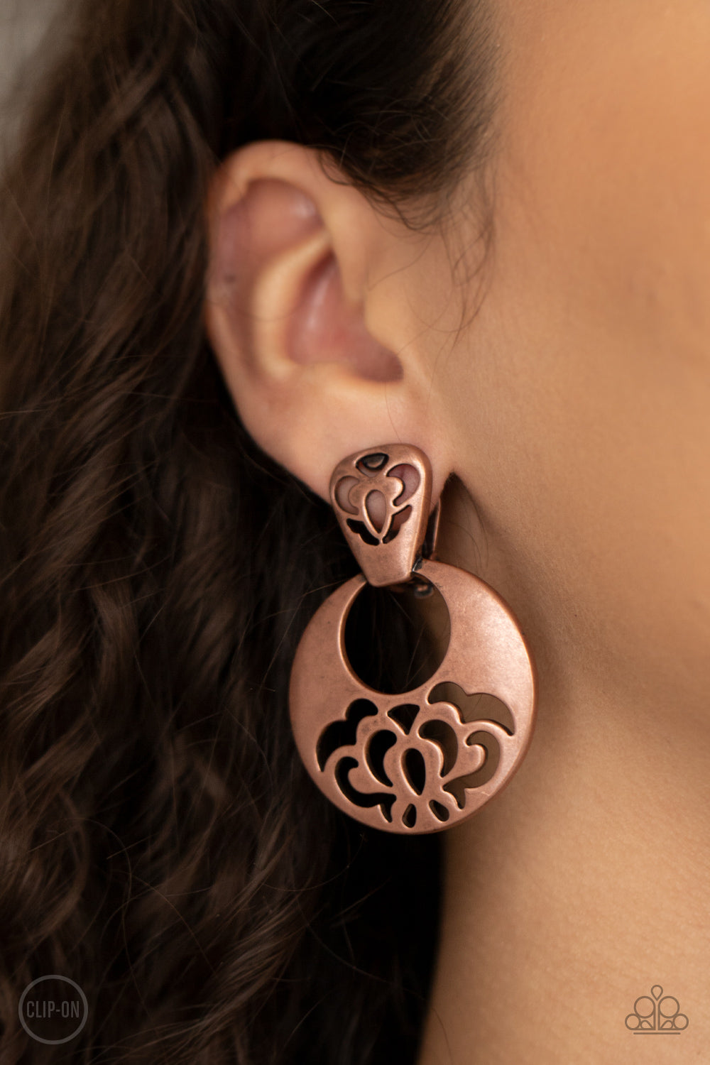 Paparazzi 💖Industrial Eden - Copper Clip-on 💖 Earrings