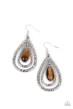 Load image into Gallery viewer, Teardrop Torrent - Brown Earrings- Paparazzi Accessories
