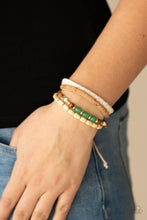 Load image into Gallery viewer, Natural-Born Navigator ~Green  Paparazzi Bracelet
