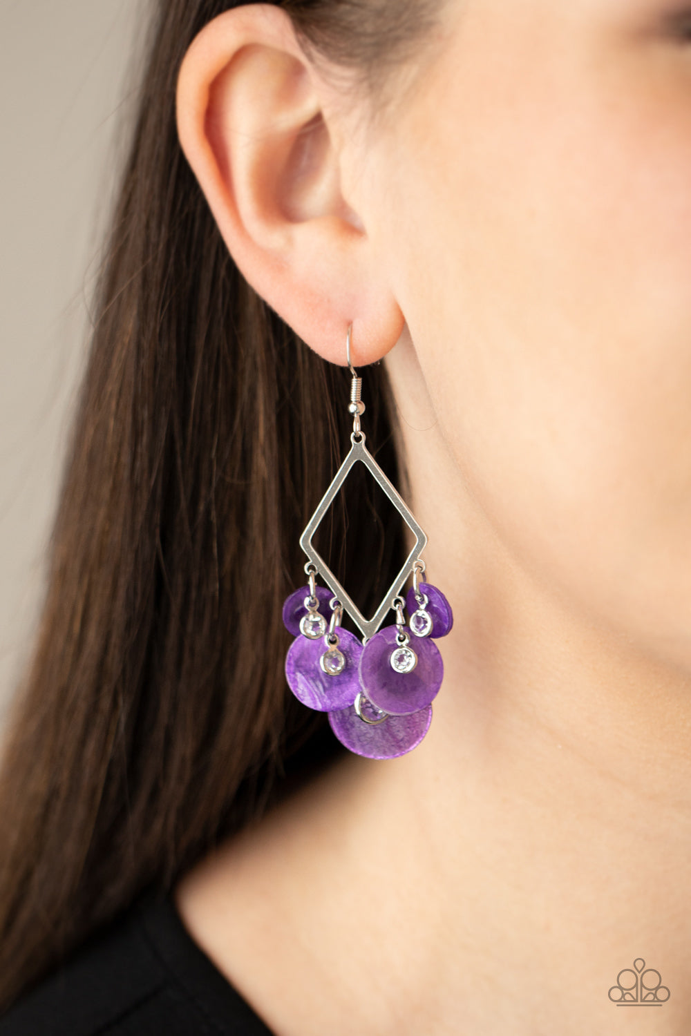Pomp And Circumstance - Purple Earrings- Paparazzi