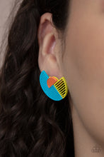Load image into Gallery viewer, Paparazzi Accessories Its Just an Expression - Blue - Multi Earrings
