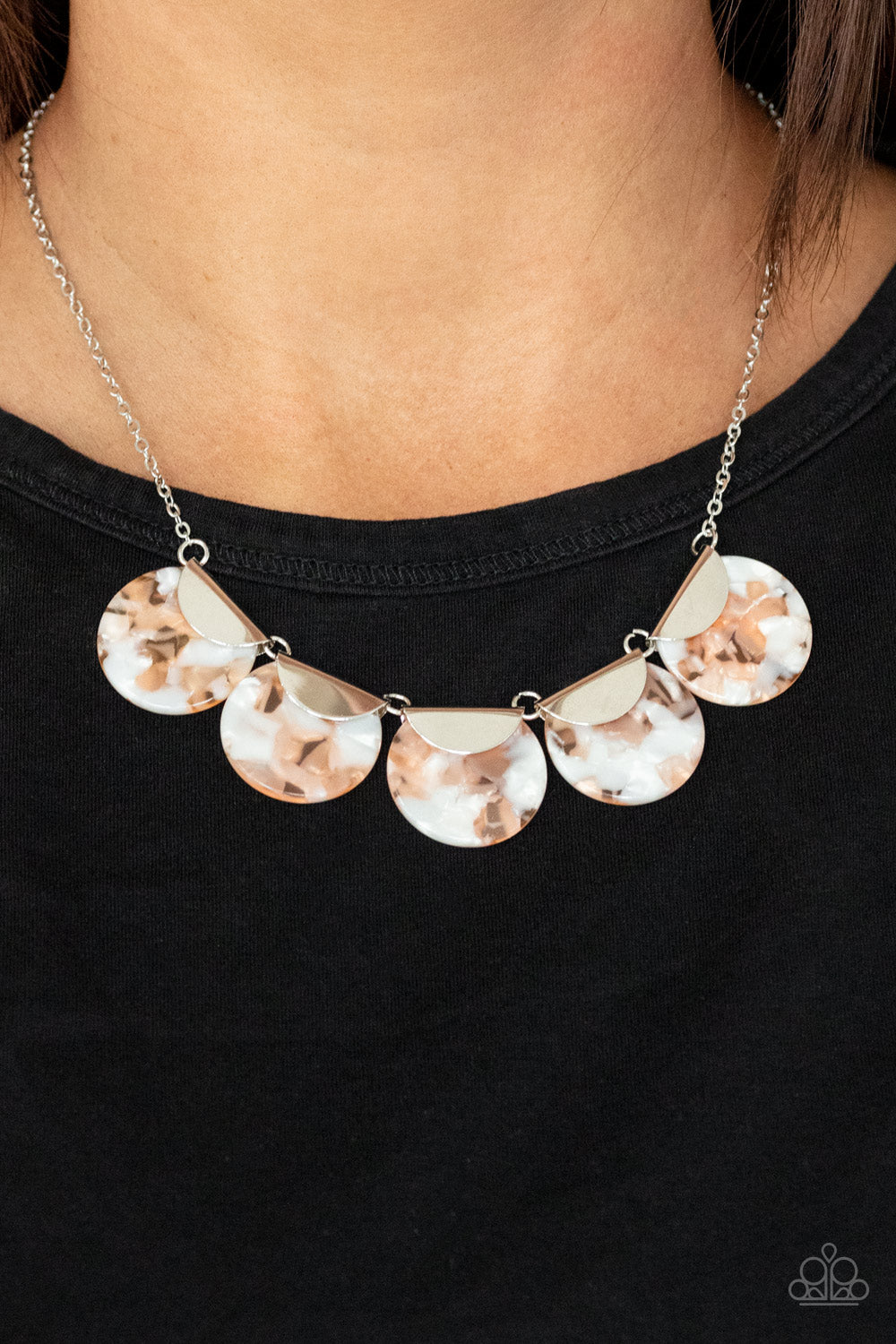 Mermaid Oasis - Orange Paparazzi Necklace