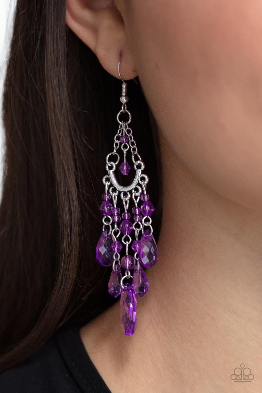 Paid Vacation - Purple - Paparazzi Earrings