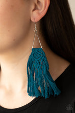 Load image into Gallery viewer, Modern Day Macrame - Blue  Paparazzi Earrings.
