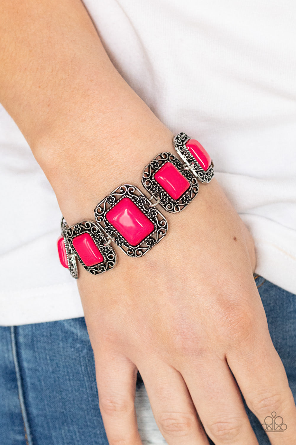 Paparazzi  Accessories Retro Rodeo - Pink Bracelet