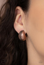 Load image into Gallery viewer, Classic Curves - Copper Clip-on  Paparazzi Earrings
