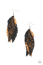 Load image into Gallery viewer, WINGING Off The Hook - Black  Paparazzi Earrings
