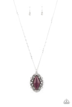 Load image into Gallery viewer, Paparazzi Accessories Exquisitely Enchanted -Purple  Cat`s Eye Stone  Necklace
