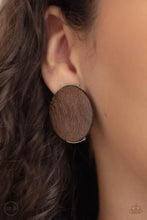 Load image into Gallery viewer, Paparazzi💖&quot;WOODWORK It -Brown  Clip-on 💖 Earrings
