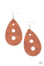 Load image into Gallery viewer, Paparazzi Rustic Torrent  Brown  Earrings
