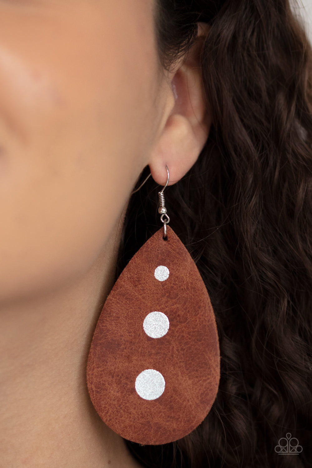 Paparazzi Rustic Torrent  Brown  Earrings