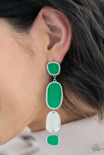Load image into Gallery viewer, Paparazzi  Accessories All Out Allure - Green Earrings
