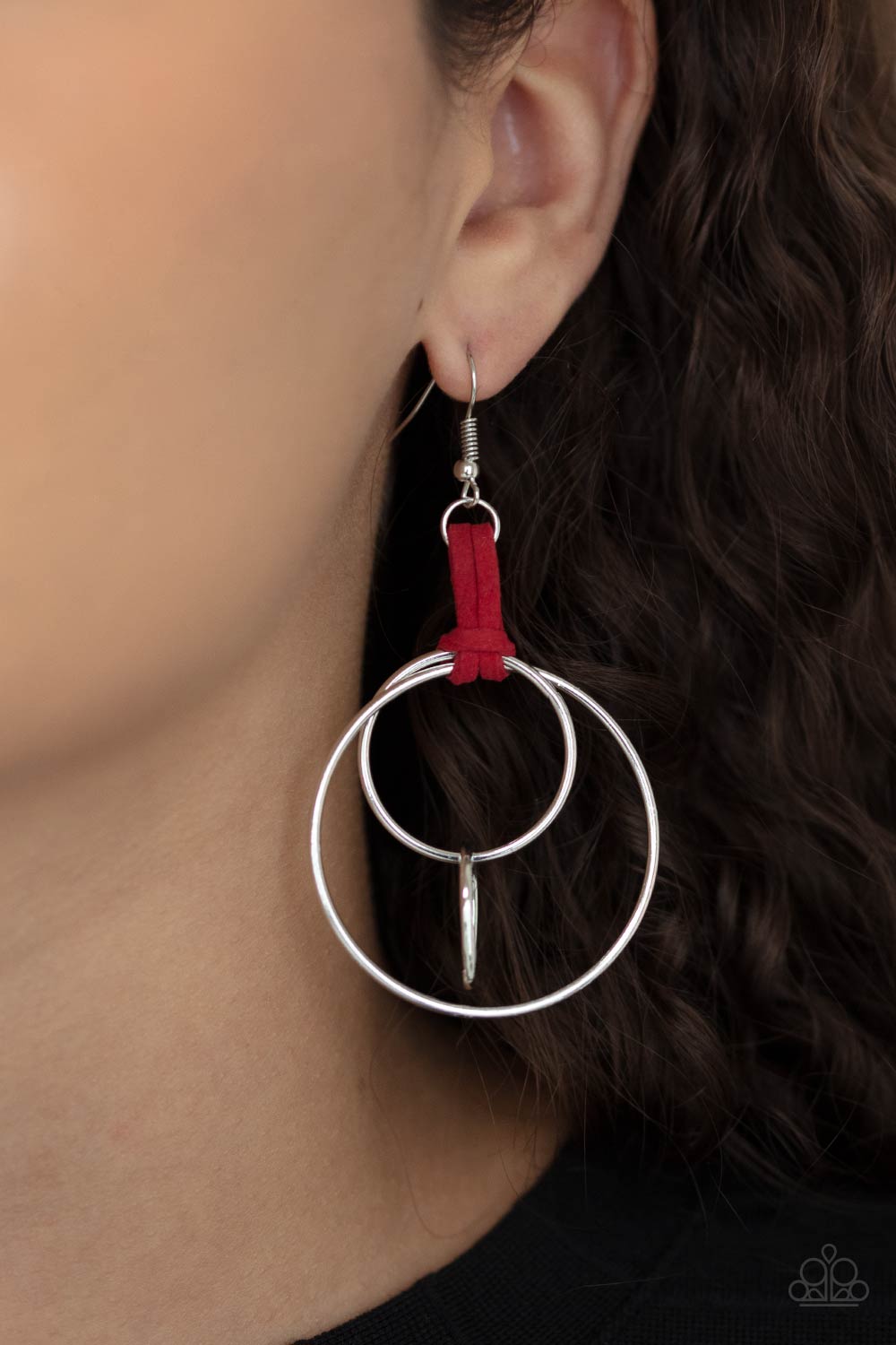 Fearless Fusion - Red - Paparazzi Earrings