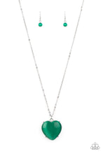 Load image into Gallery viewer, Warmhearted Glow - Green Cat&#39;s Eye Stone Paparazzi Necklace
