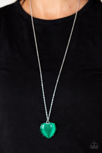 Load image into Gallery viewer, Warmhearted Glow - Green Cat&#39;s Eye Stone Paparazzi Necklace

