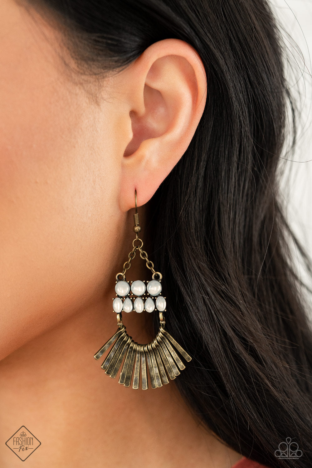 A FLARE For Fierceness - Brass💖 Earrings Fashion Fix Exclusive