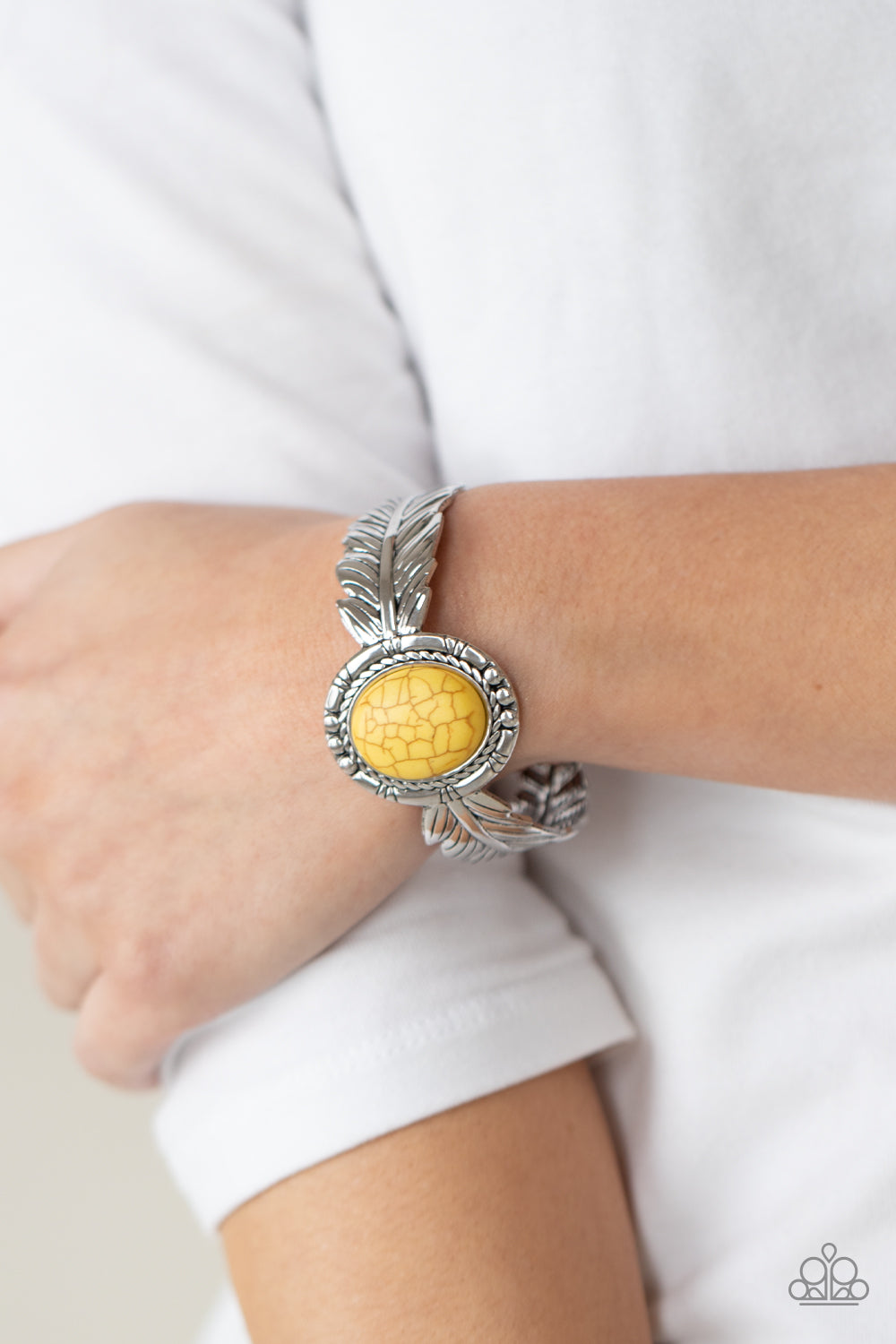 Western Wings - Yellow Paparazzi Bracelet