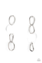 Load image into Gallery viewer, Paparazzi Talk In Circles - White Earrings
