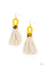 Load image into Gallery viewer, Paparazzi &quot;The Dustup&quot; - Yellow Tassel Earrings
