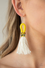 Load image into Gallery viewer, Paparazzi &quot;The Dustup&quot; - Yellow Tassel Earrings
