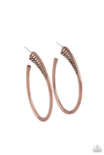 Load image into Gallery viewer, Paparazzi  Accessories Fully Loaded - Copper Earrings
