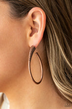 Load image into Gallery viewer, Paparazzi  Accessories Fully Loaded - Copper Earrings
