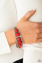 Load image into Gallery viewer, Paparazzi &quot;Southern Splendor&quot; - Red Oval Stone Bracelet
