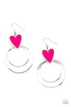 Load image into Gallery viewer, Happily Ever Hearts Pink - Paparazzi Earrings
