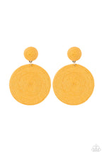 Load image into Gallery viewer, Paparazzi Accessories Circulate The Room - Yellow Earrings
