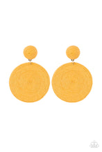 Load image into Gallery viewer, Paparazzi Accessories Circulate The Room - Yellow Earrings
