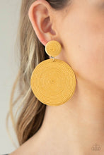 Load image into Gallery viewer, Paparazzi Accessories Circulate The Room - Yellow Earrings
