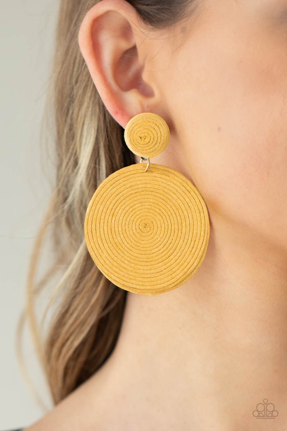 Paparazzi Accessories Circulate The Room - Yellow Earrings