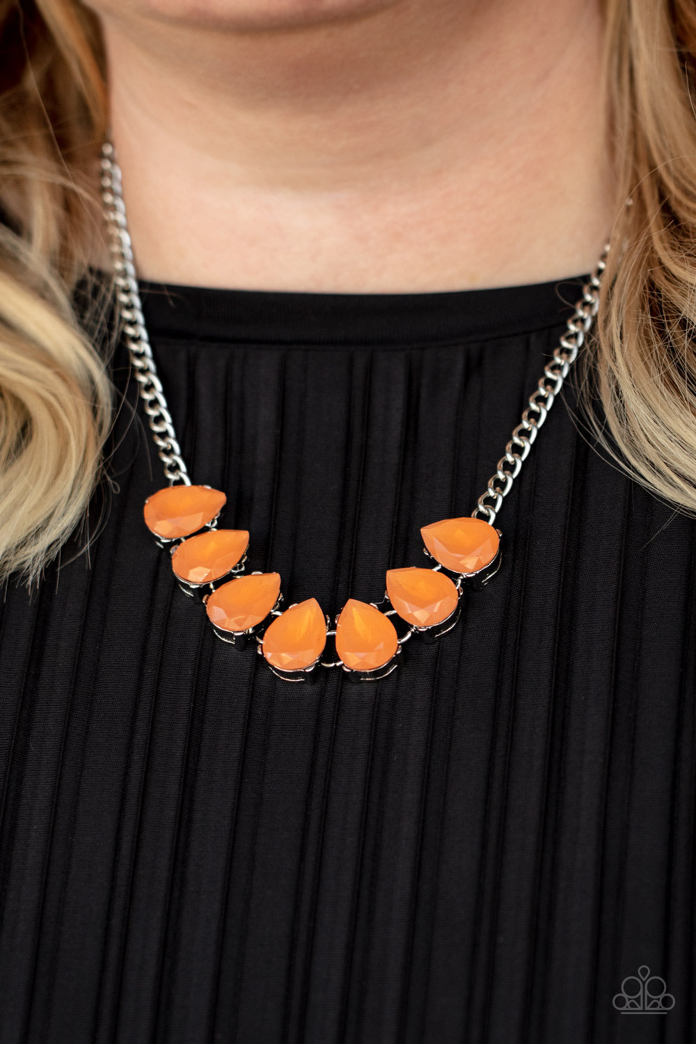 Paparazzi Above The Clouds - Orange Necklace