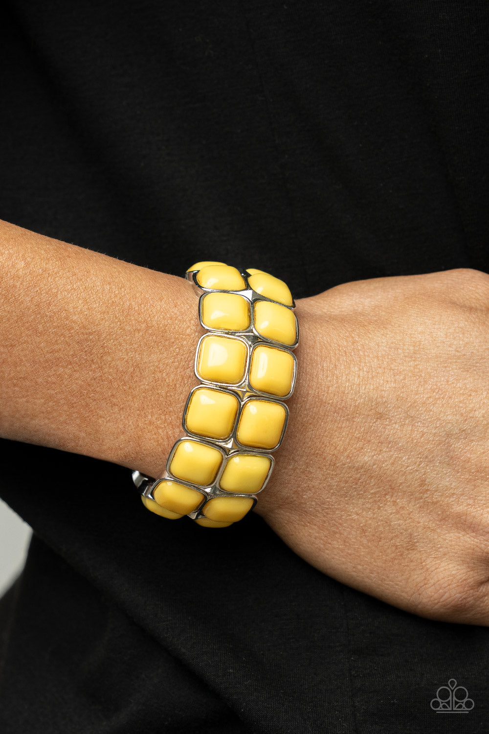 Paparazzi Double The DIVA-ttitude - Yellow Bracelet