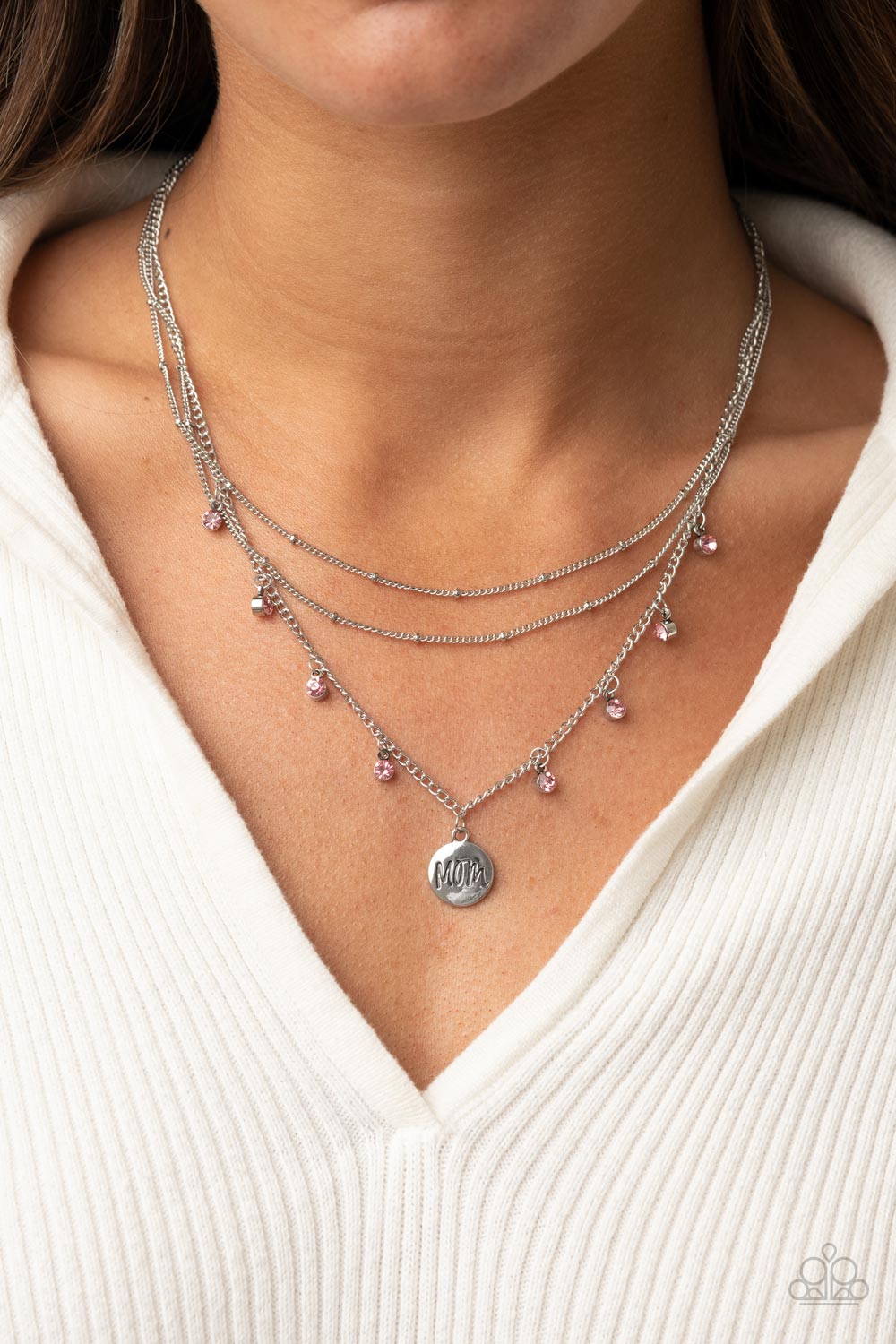 Ode To Mom - Pink - Paparazzi Necklace
