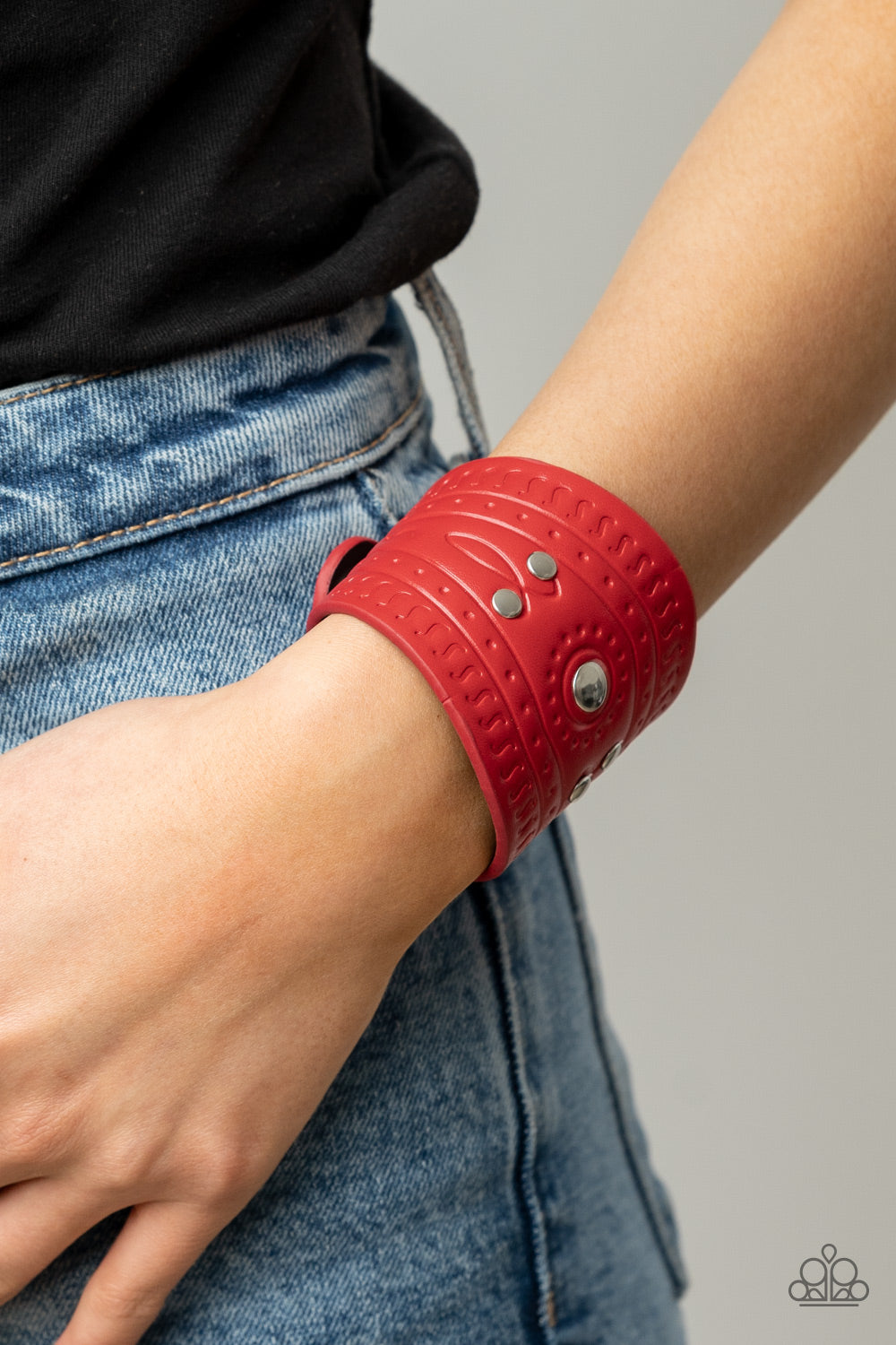 Paparazzi Orange County - Red Bracelet