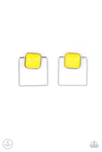 Load image into Gallery viewer, Paparazzi FLAIR and Square - Yellow Earrings
