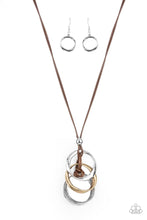Load image into Gallery viewer, Paparazzi Accessories Harmonious Hardware - Brown Necklace
