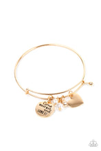 Load image into Gallery viewer, Come What May and Love It - Gold Paparazzi Accessories
