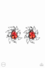 Load image into Gallery viewer, Sophisticated Swirl Red Clip-on Paparazzi Earrings
