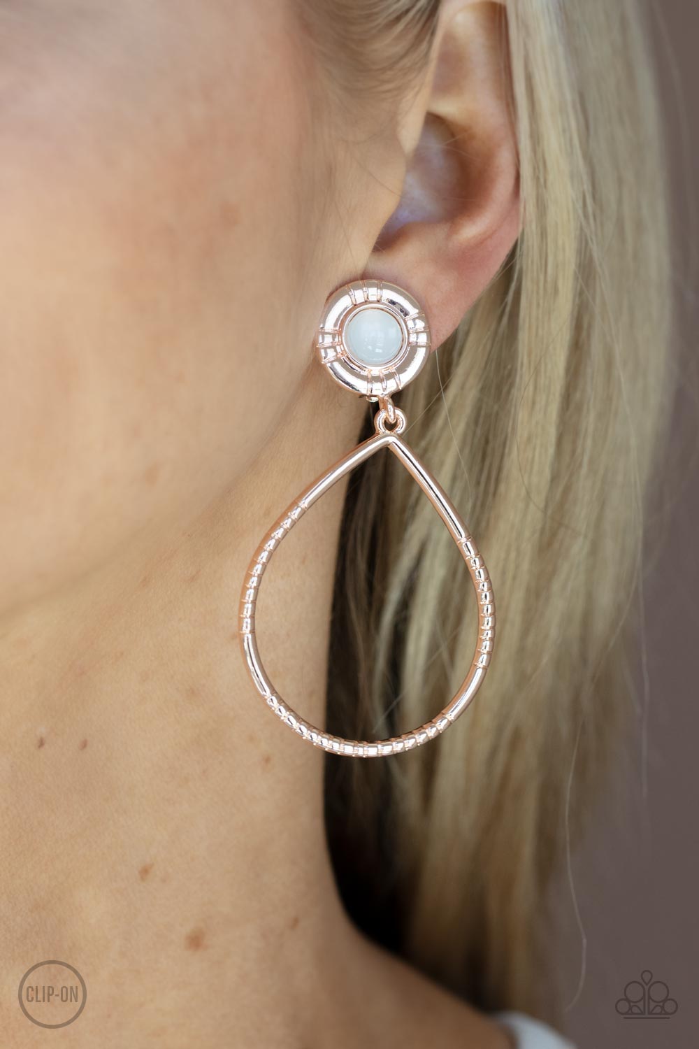 Fairytale Finish - Rose Gold Paparazzi Earrings