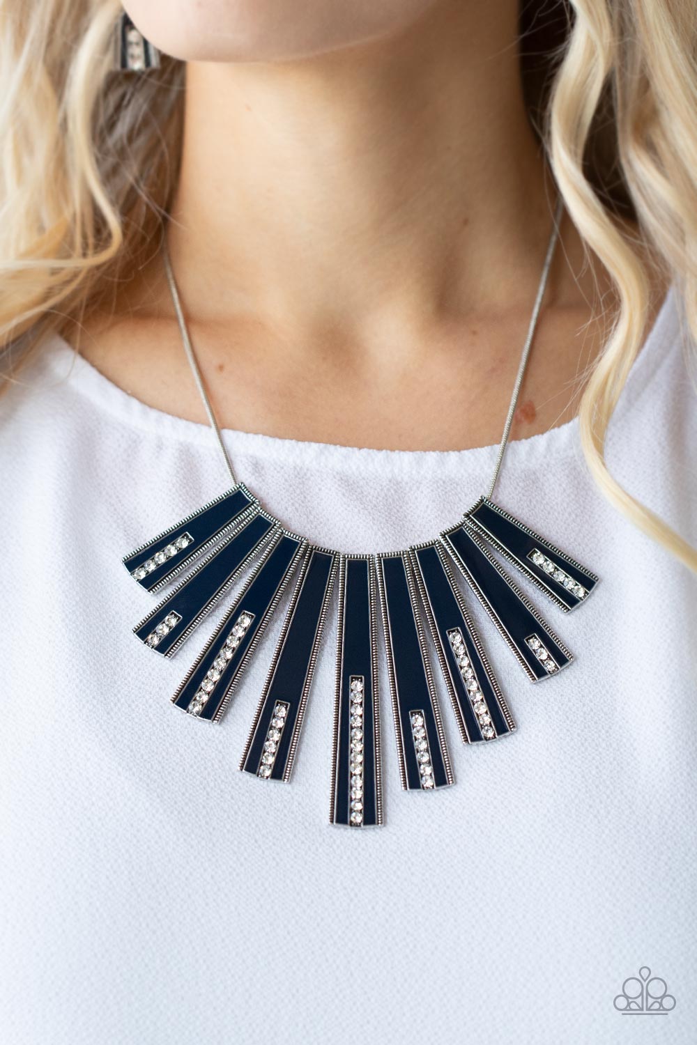 Paparazzi FAN-tastically Deco - Blue Earrings