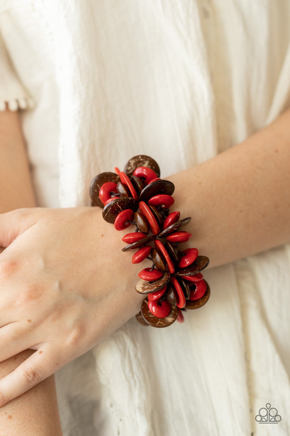 Caribbean Canopy - Red - Paparazzi Bracelet