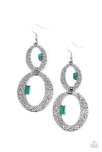 Load image into Gallery viewer, OVAL and OVAL Again - Green Paparazzi Earrings
