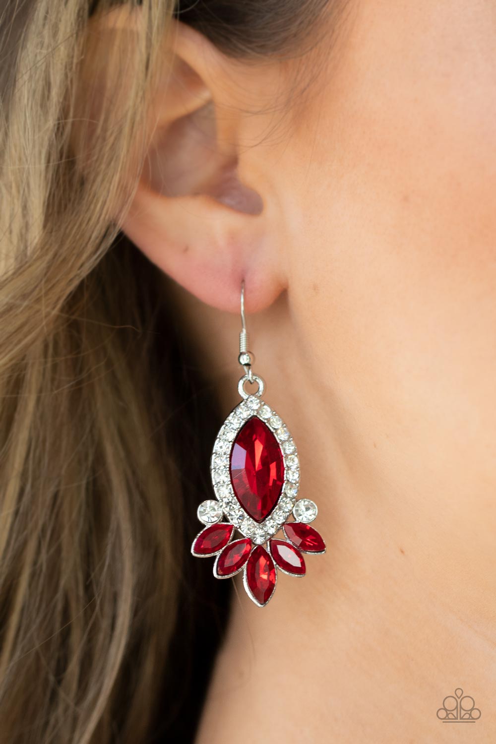Prismatic Parade - Red Paparazzi Earrings