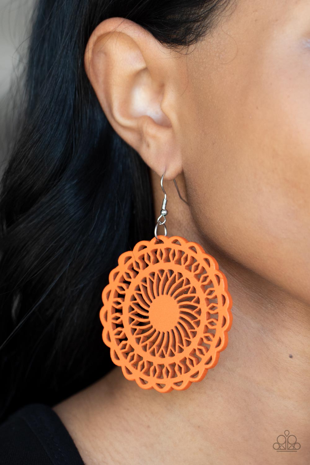 Island Sun - Orange Paparazzi Earrings